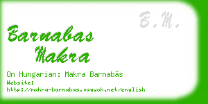 barnabas makra business card